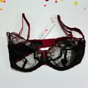 Freya Sheer Mesh Unlined Underwire Bra 34F NWT